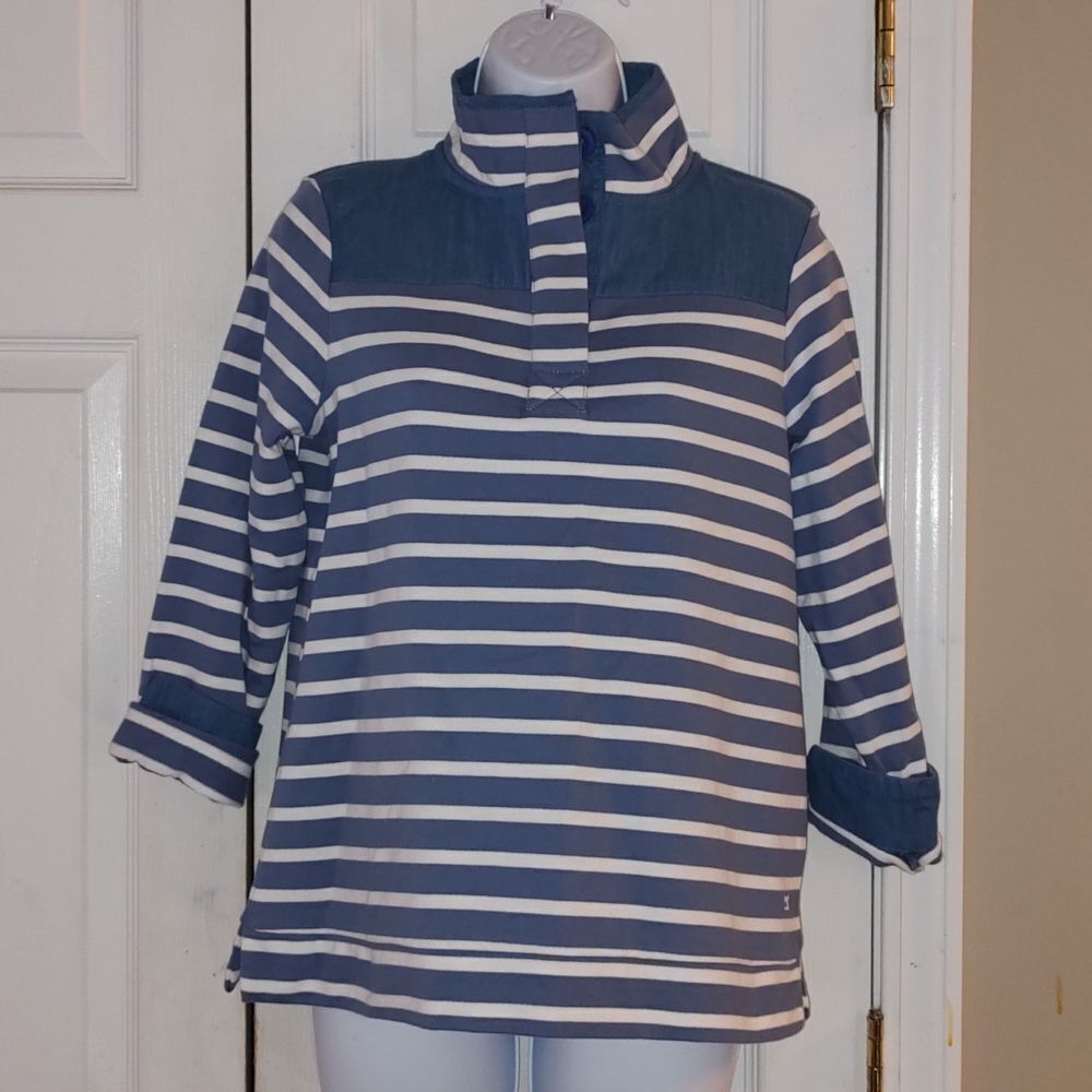 Crown & Ivy Harper Long Sleeve Button Sweatshirt  Sz S Petite  Sz SP NWOT